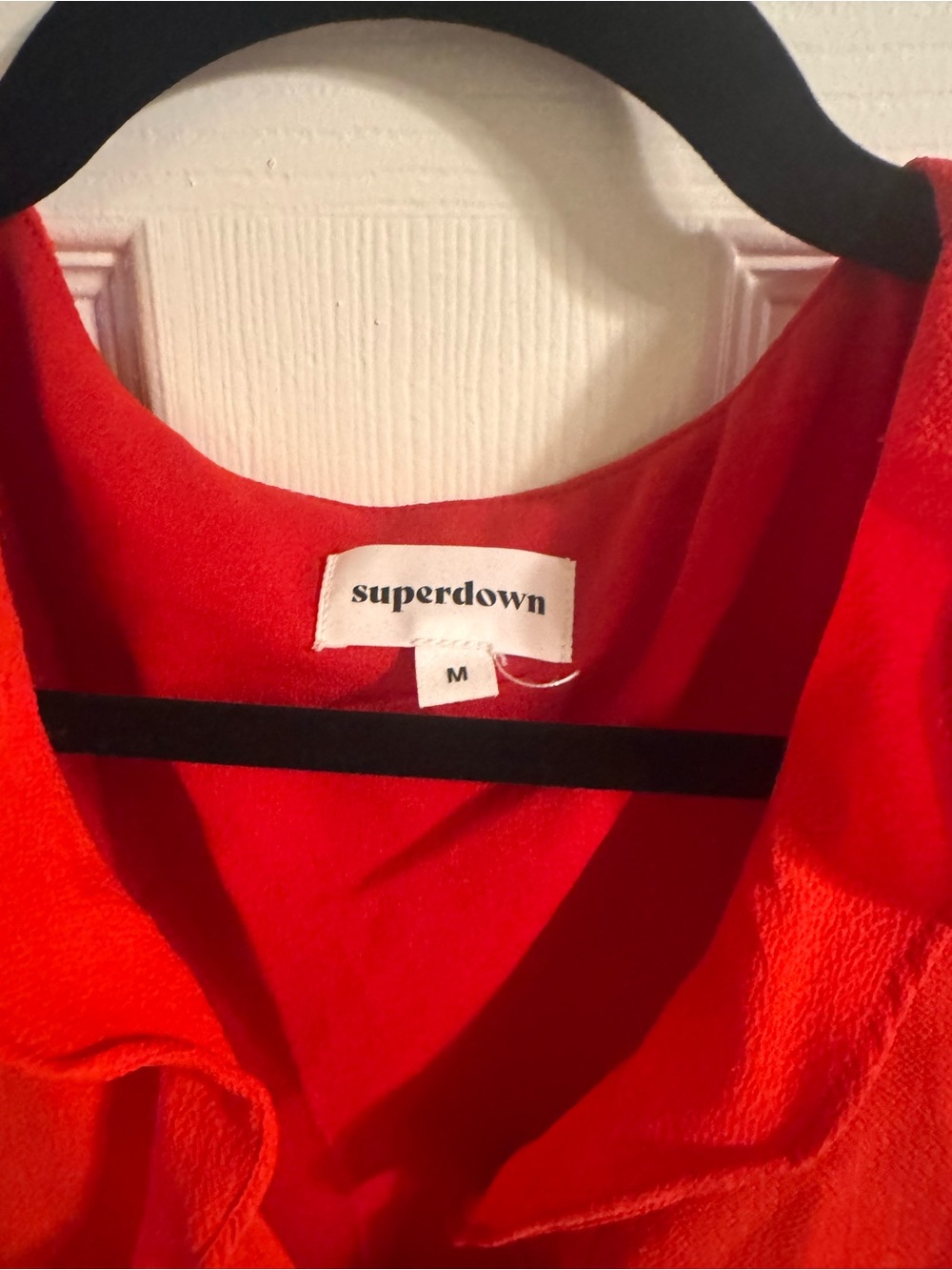 superdown Red Ruffle Tie-Front Mini Dress - Picture 5 of 9